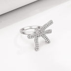 Statement Bow Silver Ring