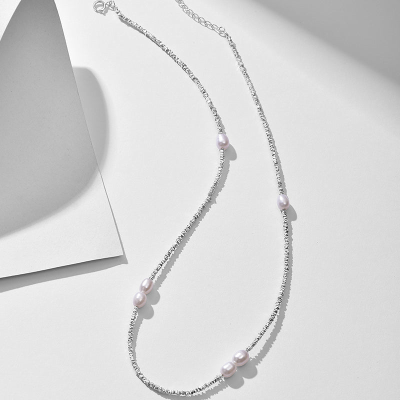 Shimmering  925 Silver Necklace