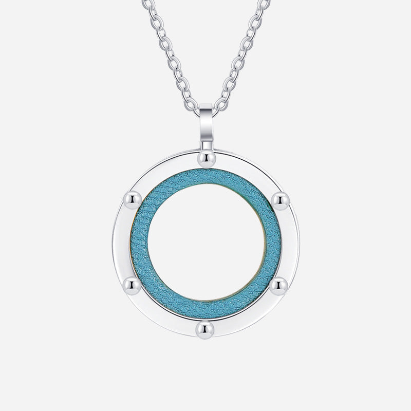 Geometric Circle Pendant Necklace – Stainless Steel