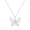 Butterfly Romance Platinum Diamond Necklace