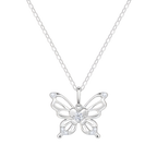 Butterfly Romance Platinum Diamond Necklace
