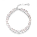 Shimmering Pearl & Silver Layered Bracelet