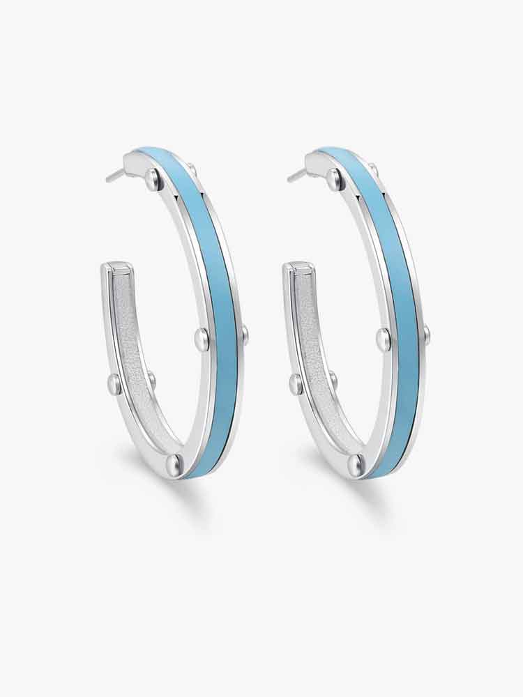Geometric Hoop Earrings – Stainless Steel