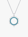 Geometric Circle Pendant Necklace – Stainless Steel
