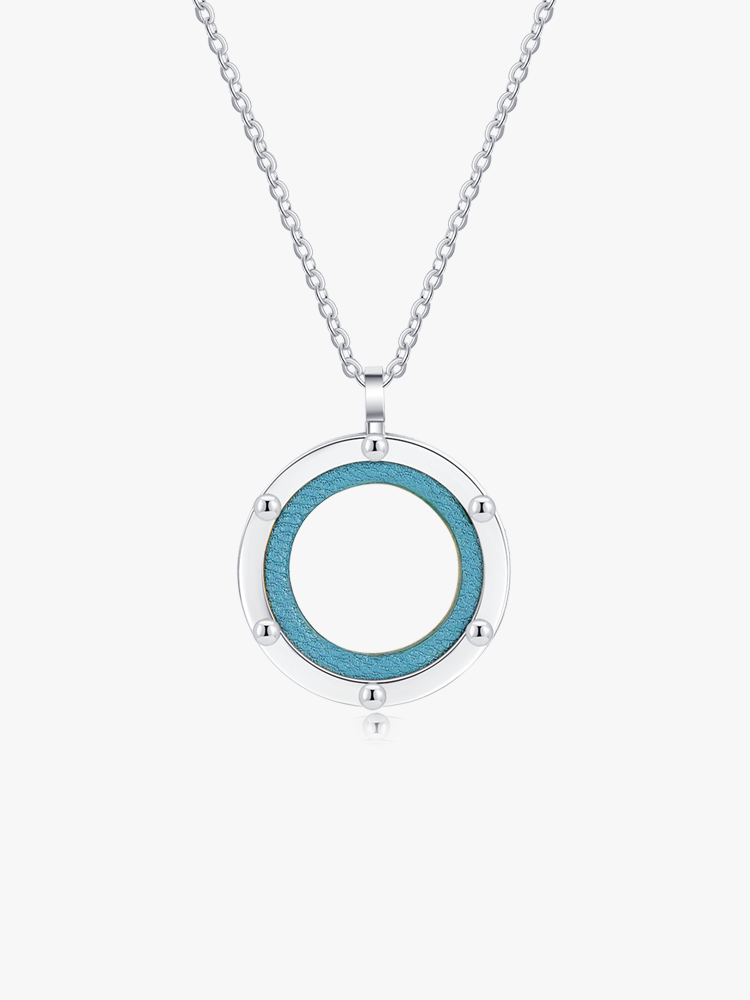 Geometric Circle Pendant Necklace – Stainless Steel