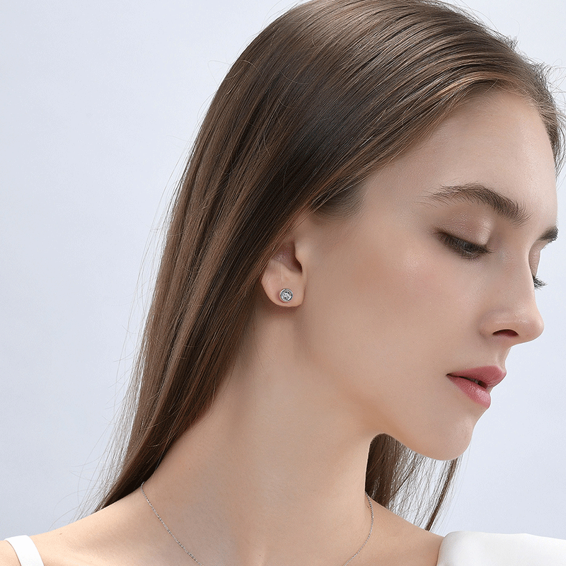 Bubble Garden Platinum Diamond Earings