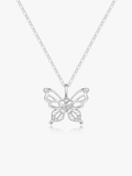 Butterfly Romance Platinum Diamond Necklace