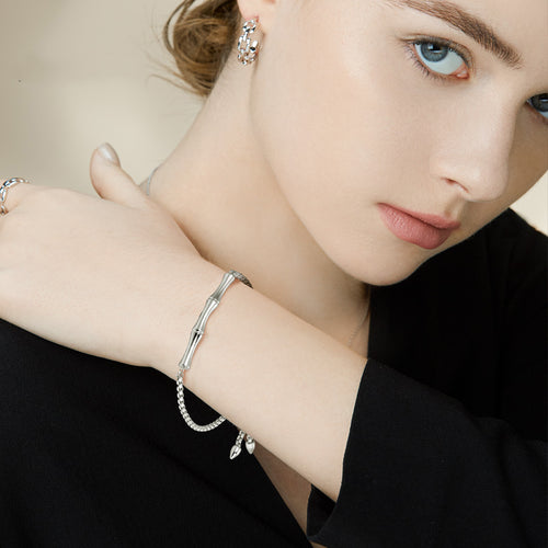 Bamboo Link Bracelet – Stainless Steel