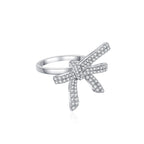 Statement Bow Silver Ring
