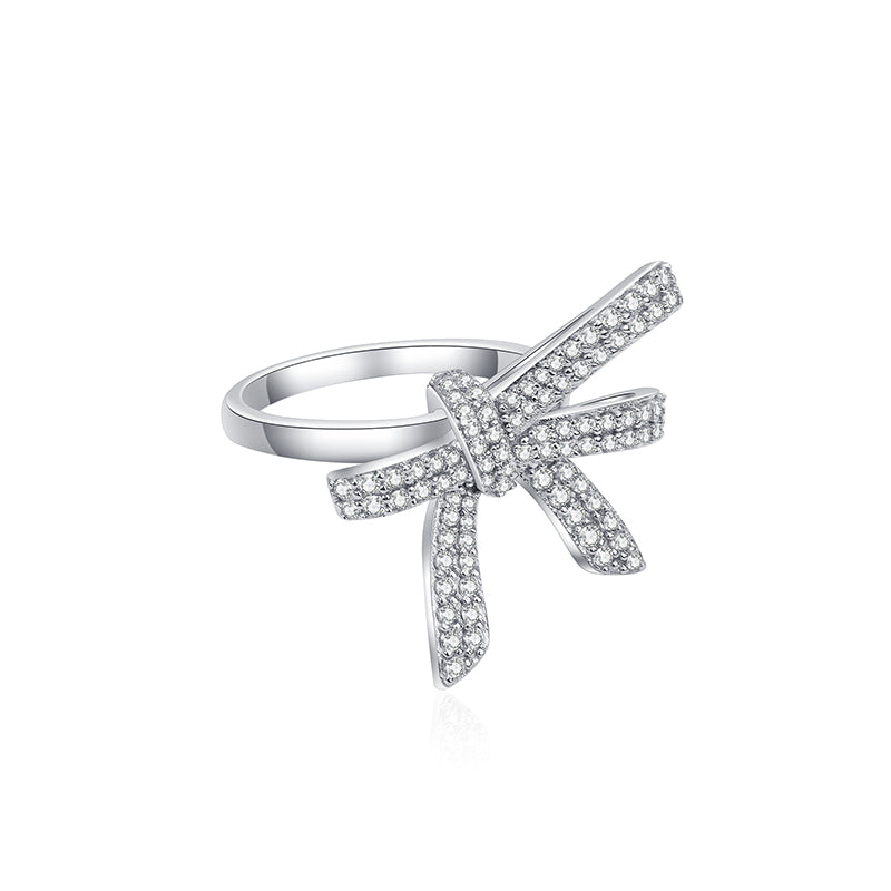 Statement Bow Silver Ring