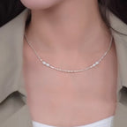 Shimmering  925 Silver Necklace