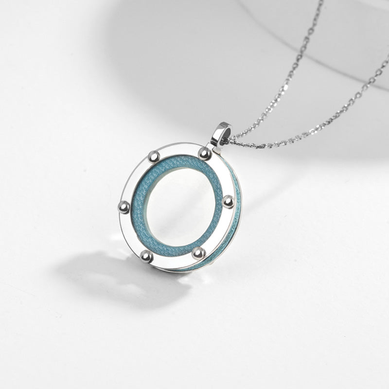 Geometric Circle Pendant Necklace – Stainless Steel