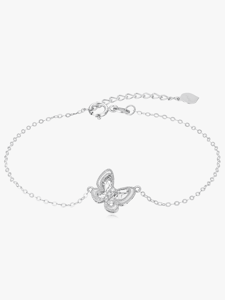 Butterfly Romance Platinum Diamond Bracelets