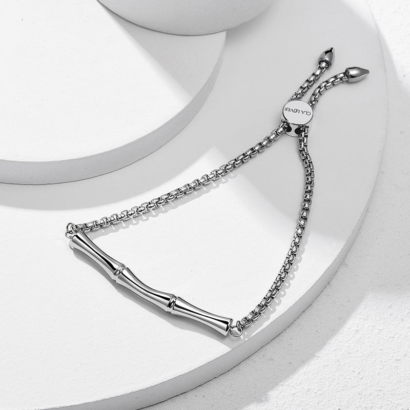 Bamboo Link Bracelet – Stainless Steel