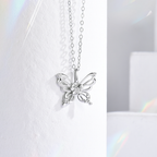 Butterfly Romance Platinum Diamond Necklace