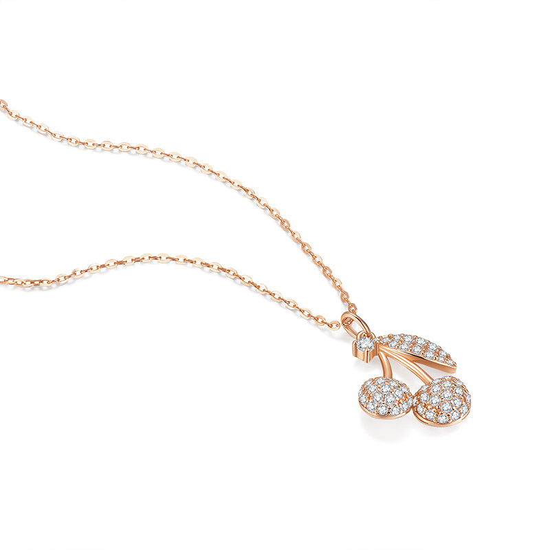 Cherry Charm 925 Silver Necklace