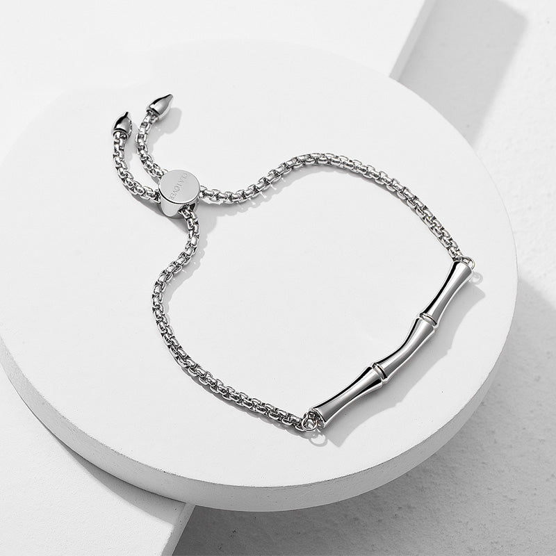 Bamboo Link Bracelet – Stainless Steel