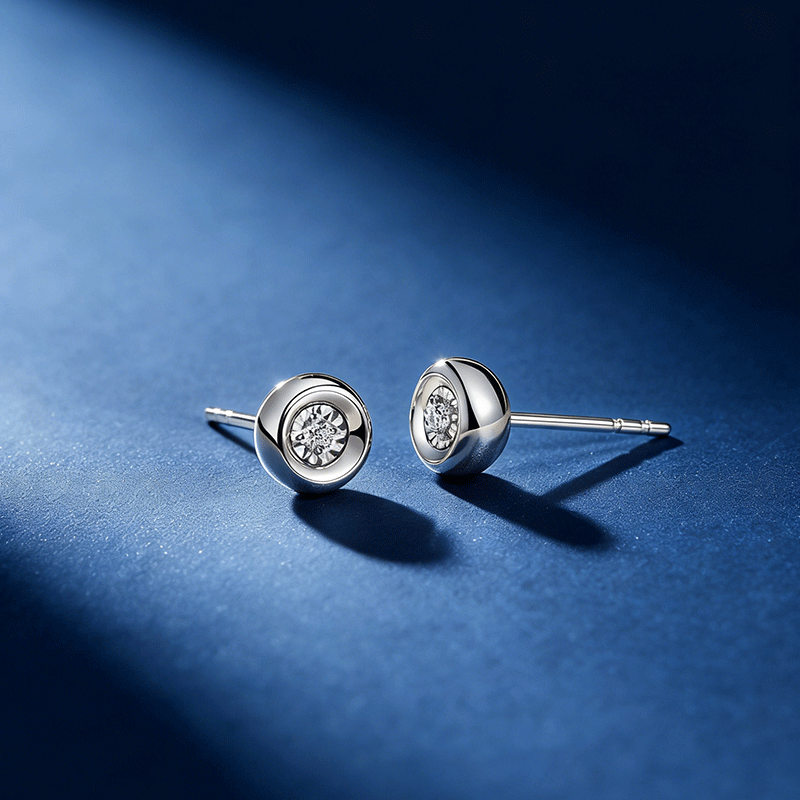 Bubble Garden Platinum Diamond Earings