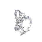 Statement Bow Silver Ring