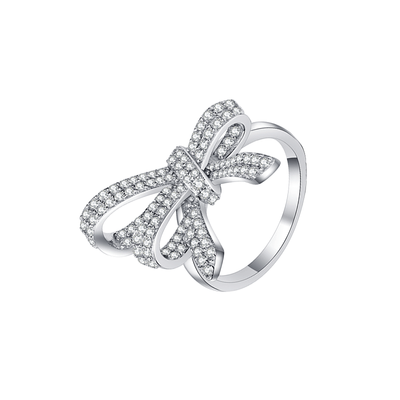 Statement Bow Silver Ring