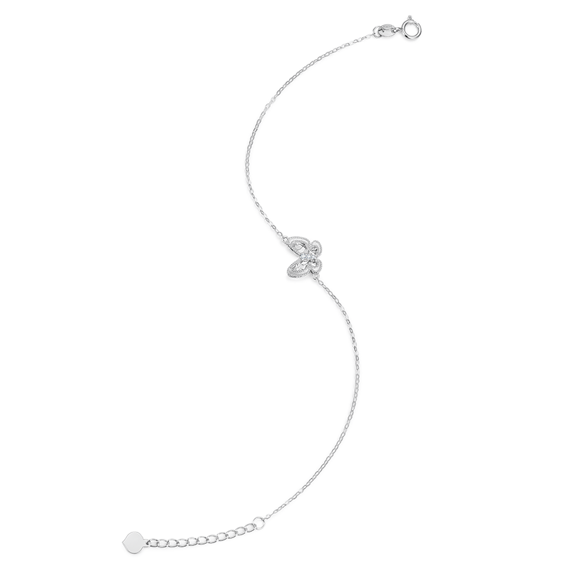 Butterfly Romance Platinum Diamond Bracelets
