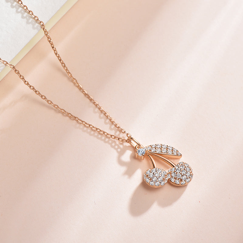 Cherry Charm 925 Silver Necklace