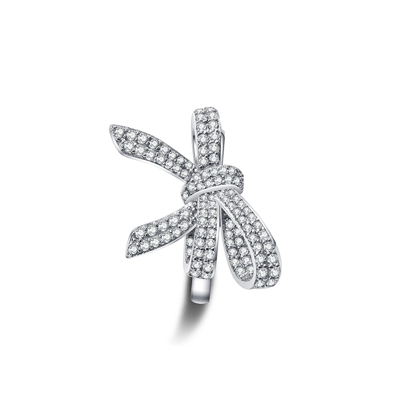 Statement Bow Silver Ring