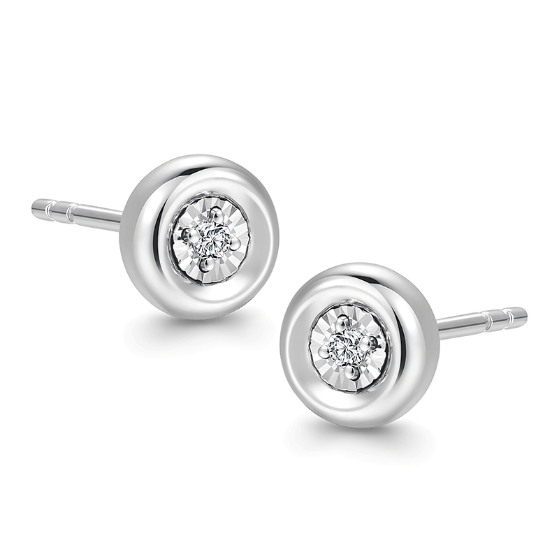 Bubble Garden Platinum Diamond Earings