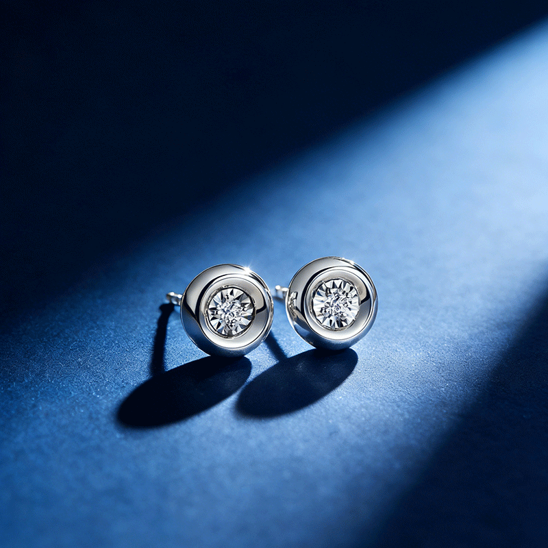 Bubble Garden Platinum Diamond Earings