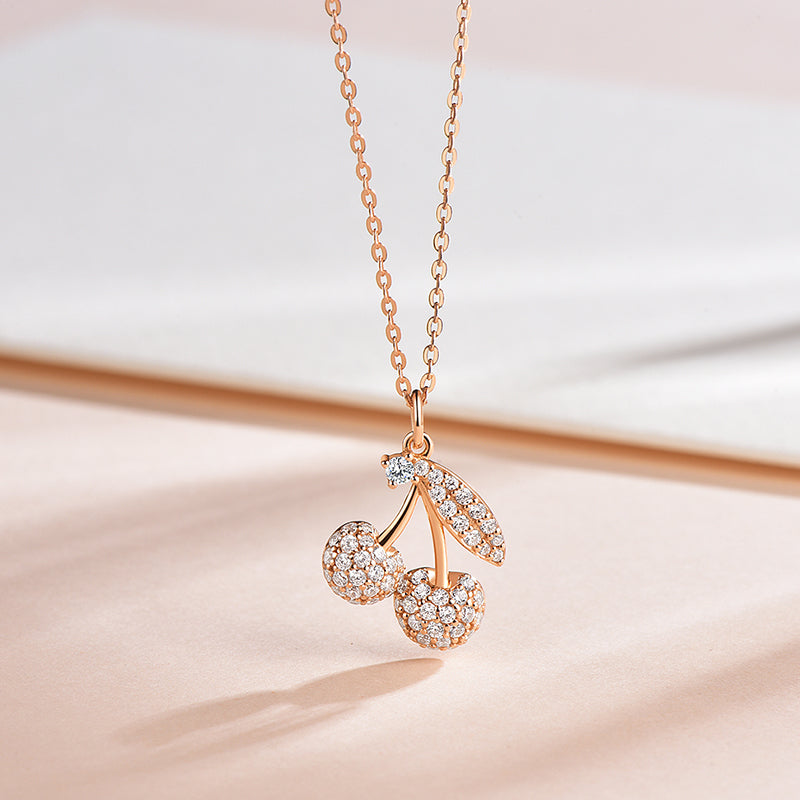 Cherry Charm 925 Silver Necklace