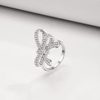 Statement Bow Silver Ring