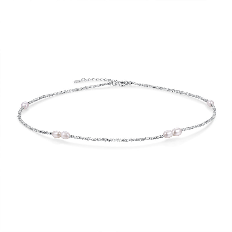 Shimmering  925 Silver Necklace