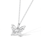 Butterfly Romance Platinum Diamond Necklace