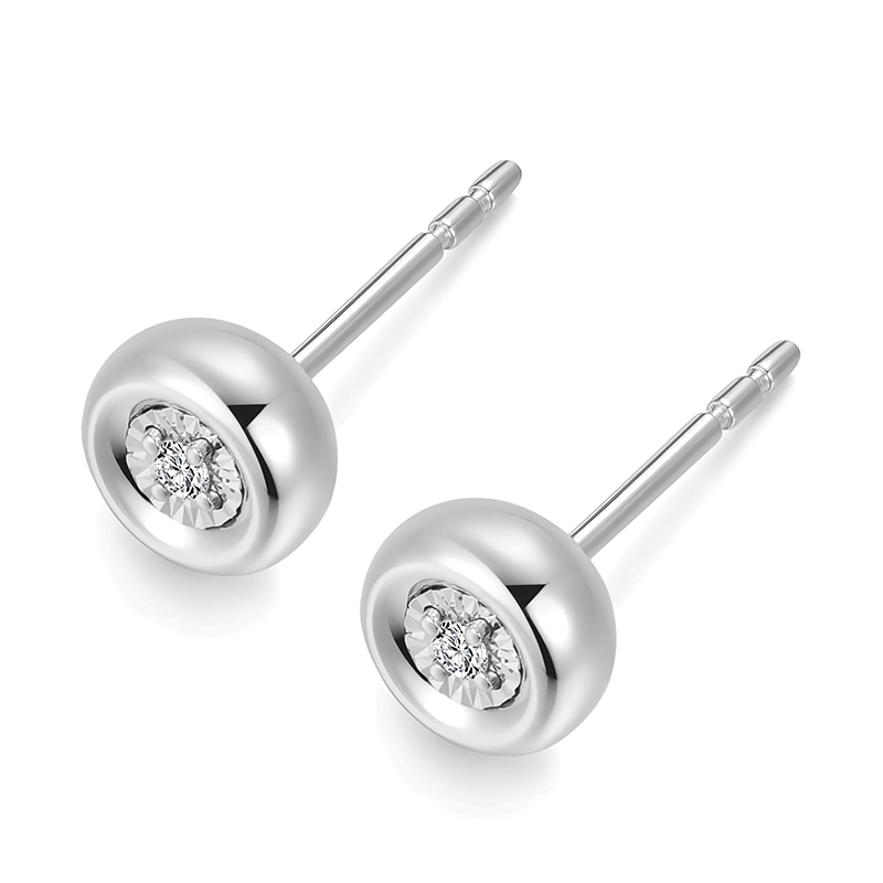 Bubble Garden Platinum Diamond Earings
