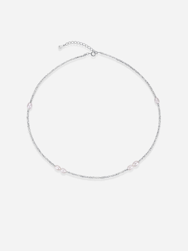 Shimmering  925 Silver Necklace